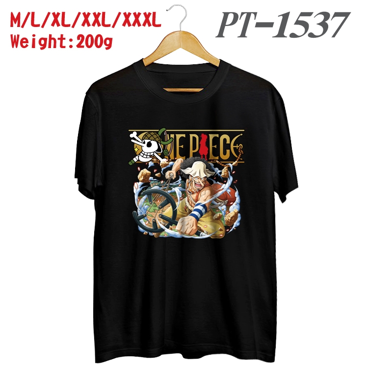 One Piece Anime Cotton Color Book Print Short Sleeve T-Shirt from M to 3XL PT1537