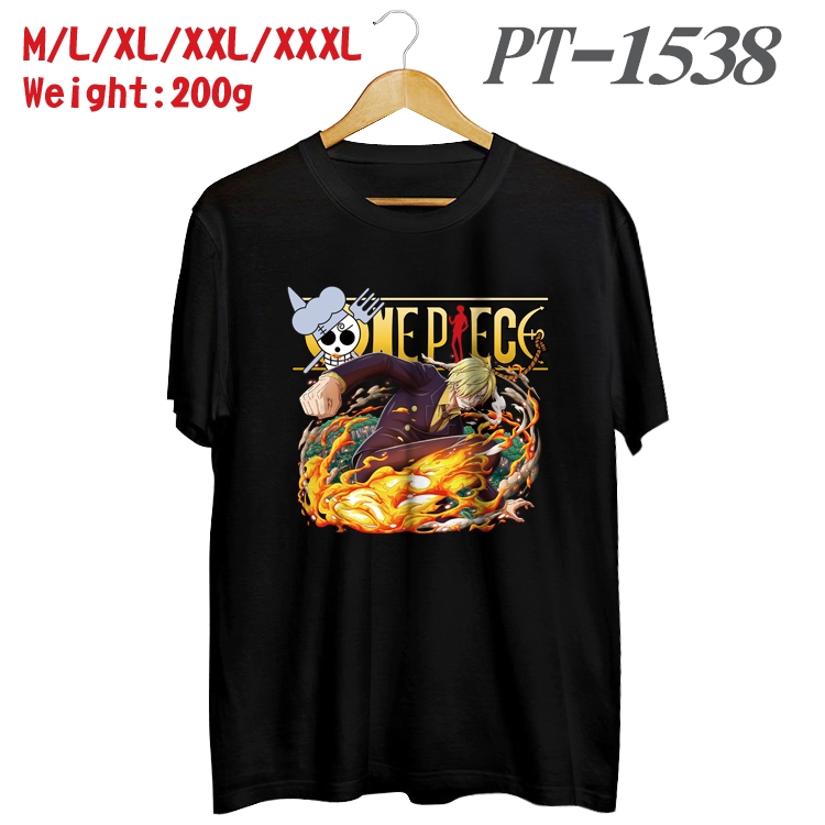 One Piece Anime Cotton Color Book Print Short Sleeve T-Shirt from M to 3XL PT1538
