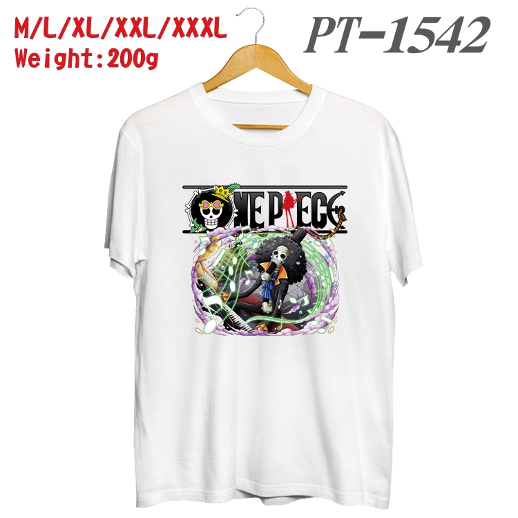 One Piece Anime Cotton Color Book Print Short Sleeve T-Shirt from M to 3XL PT1542