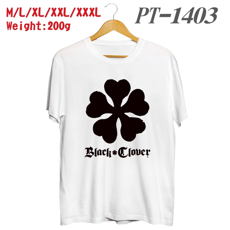 black clover Anime Cotton Color Book Print Short Sleeve T-Shirt from M to 3XL  PT1403