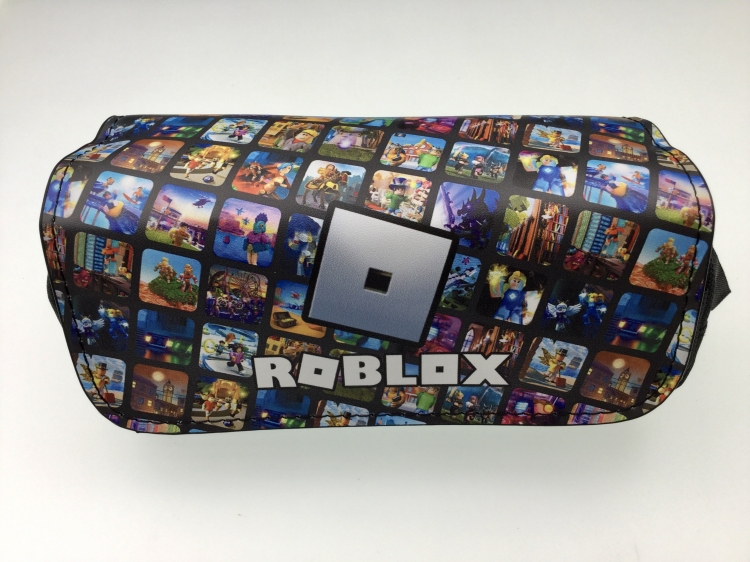 Roblox Double zipper PU student stationery box pencil case 20X10X7.5M