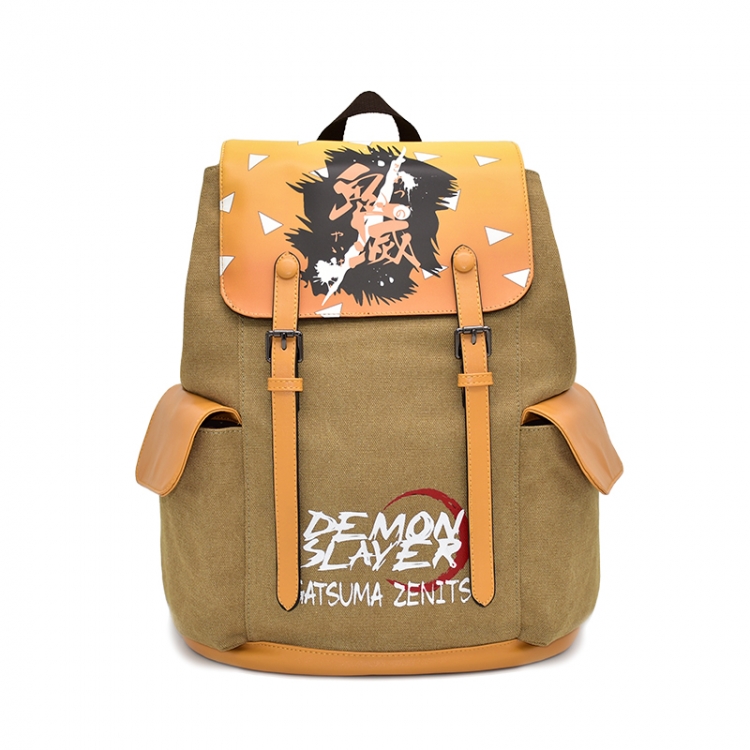 Demon Slayer Kimets Anime Peripheral Backpack Canvas School Bag 40X31X15CM