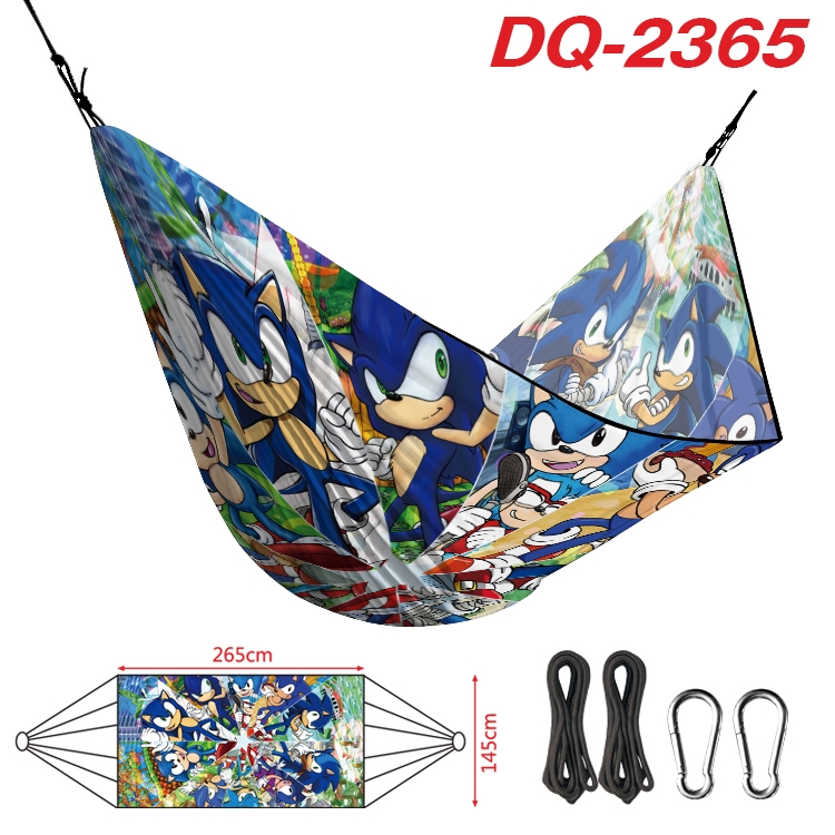 Sonic the Hedgehog Outdoor full color watermark printing hammock 265x145cm DQ-2365