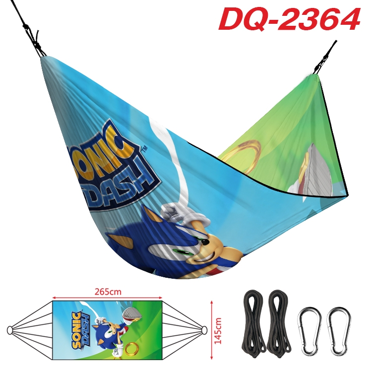 Sonic the Hedgehog Outdoor full color watermark printing hammock 265x145cm DQ-2364