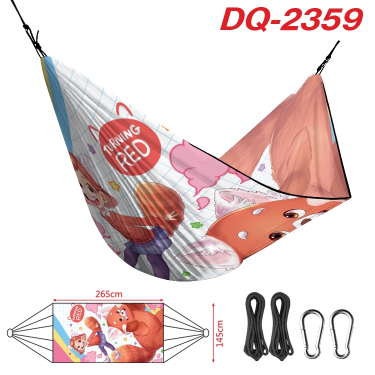 Turning Red Outdoor full color watermark printing hammock 265x145cm DQ-2359