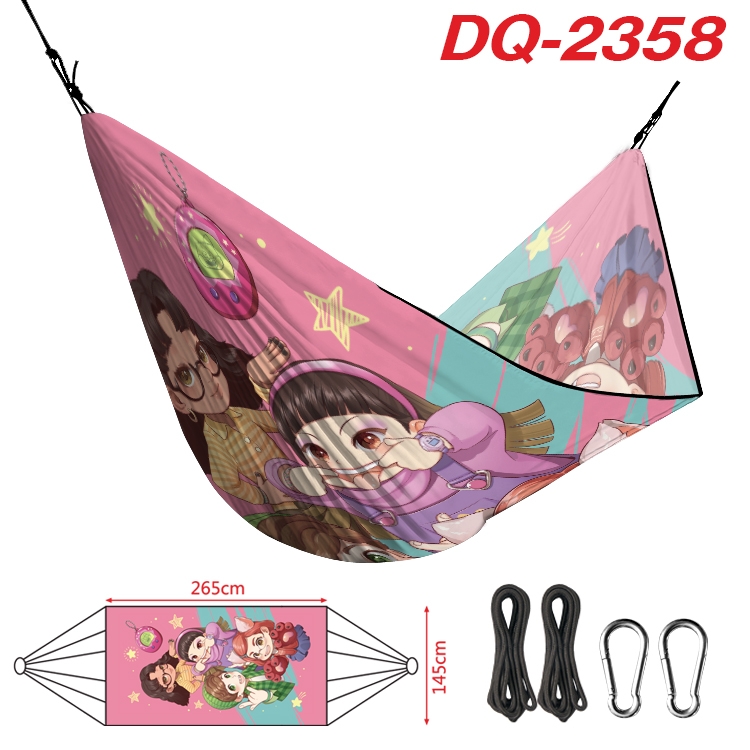Turning Red Outdoor full color watermark printing hammock 265x145cm DQ-2358