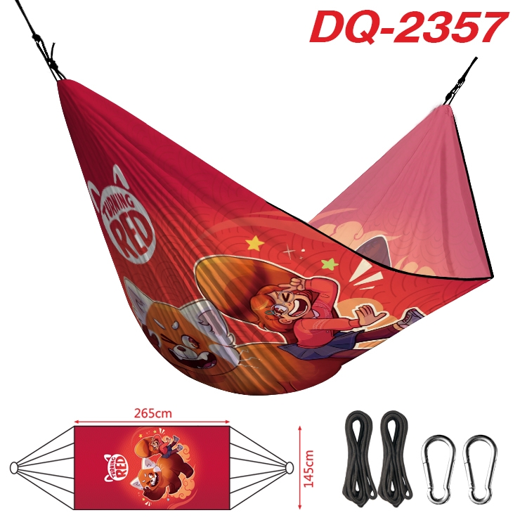Turning Red Outdoor full color watermark printing hammock 265x145cm DQ-2357