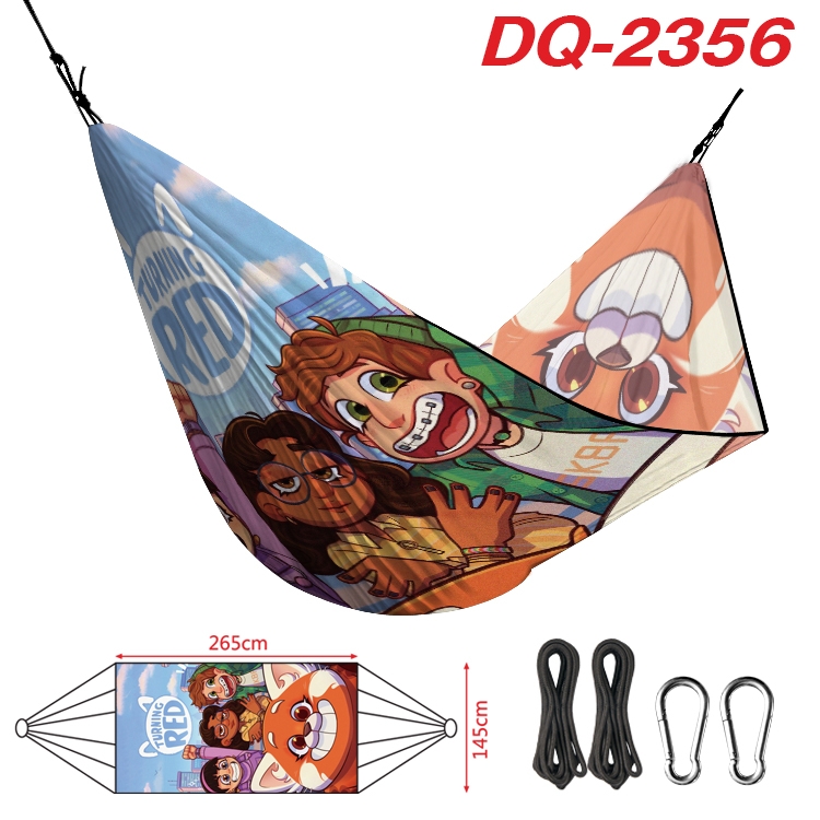 Turning Red Outdoor full color watermark printing hammock 265x145cm DQ-2356