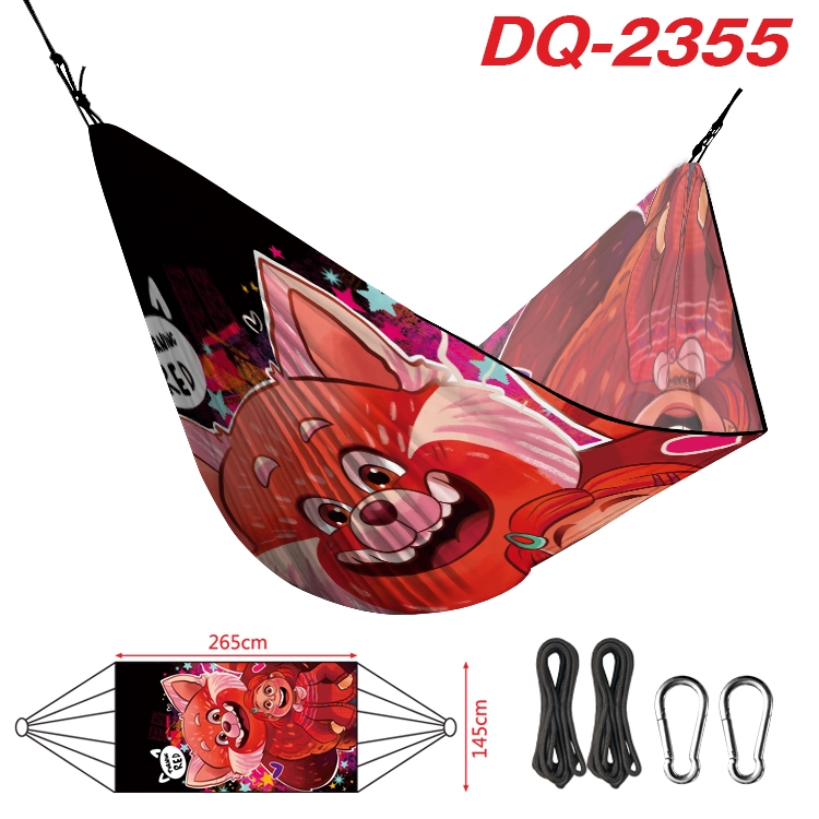 Turning Red Outdoor full color watermark printing hammock 265x145cm DQ-2355