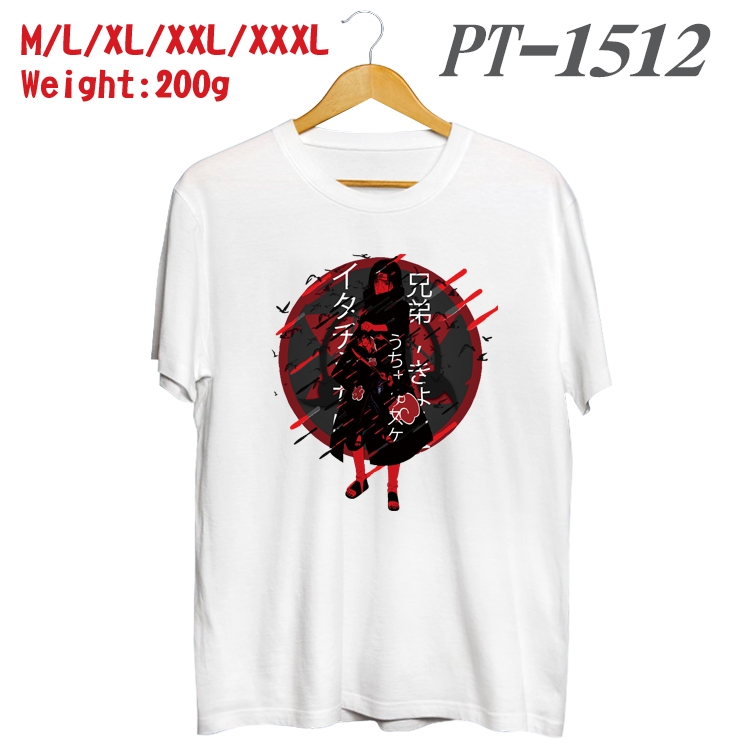 Naruto Anime Cotton Color Book Print Short Sleeve T-Shirt from M to 3XL PT1512