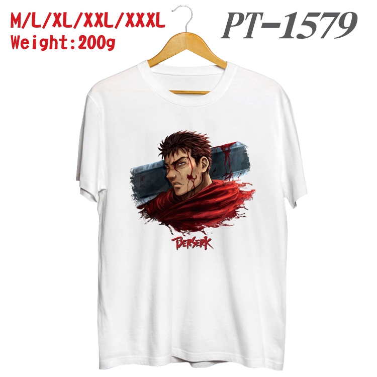 Berserk Anime Cotton Color Book Print Short Sleeve T-Shirt from M to 3XL PT1579