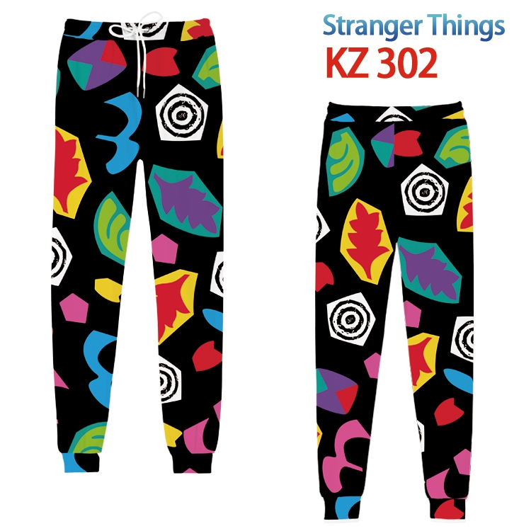 Stranger Things Anime digital 3D trousers full color trousers from XS to 4XL  KZ02