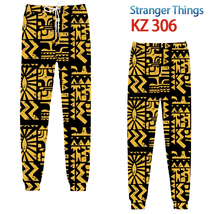 Stranger Things Anime digital 3D trousers full color trousers from XS to 4XL  KZ06