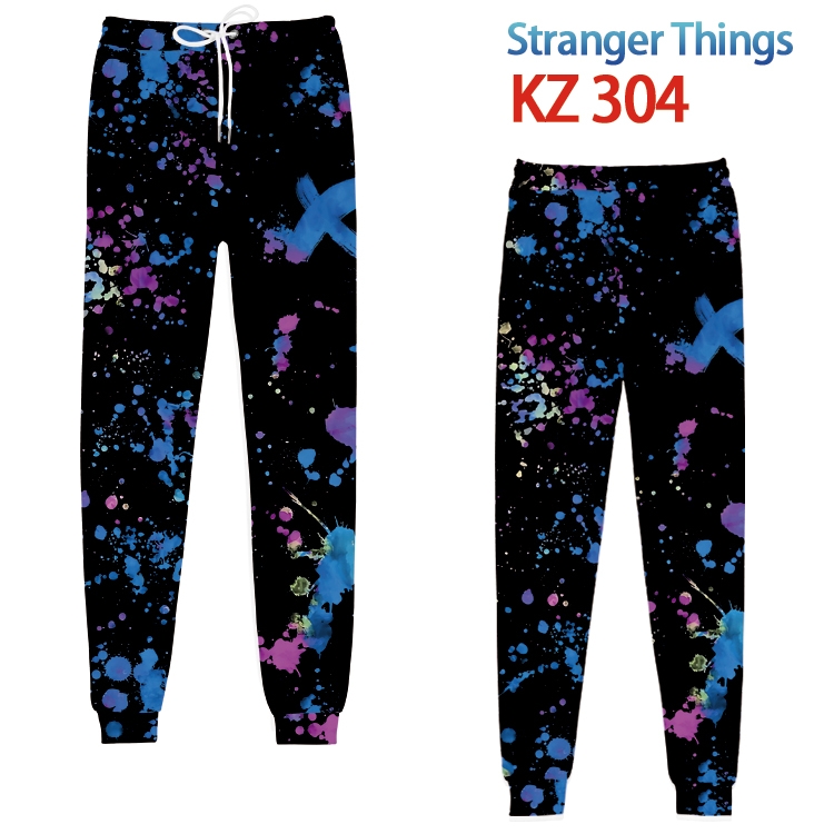 Stranger Things Anime digital 3D trousers full color trousers from XS to 4XL  KZ04