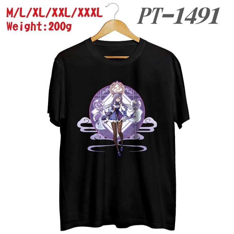 Genshin Impact Anime Cotton Color Book Print Short Sleeve T-Shirt from M to 3XL PT1491