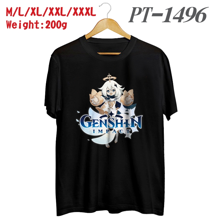 Genshin Impact Anime Cotton Color Book Print Short Sleeve T-Shirt from M to 3XL PT1496