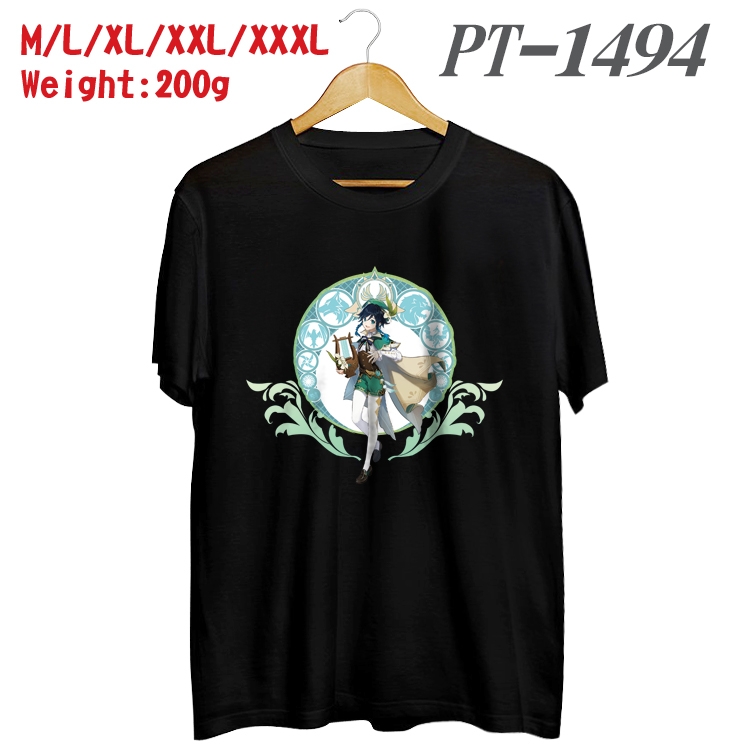 Genshin Impact Anime Cotton Color Book Print Short Sleeve T-Shirt from M to 3XL PT1494