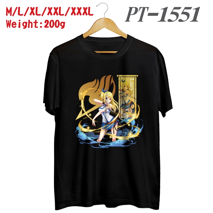 Fairy tail Anime Cotton Color Book Print Short Sleeve T-Shirt from M to 3XL PT1551