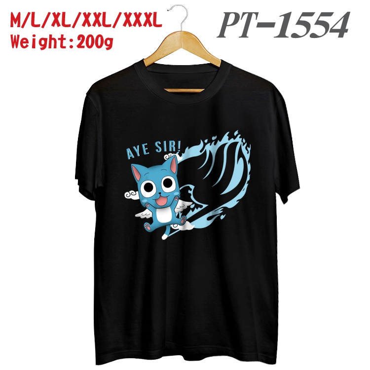 Fairy tail Anime Cotton Color Book Print Short Sleeve T-Shirt from M to 3XL PT1554