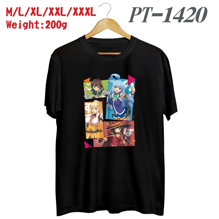 Blessings for a better world  Anime Cotton Color Book Print Short Sleeve T-Shirt from M to 3XL  PT1420