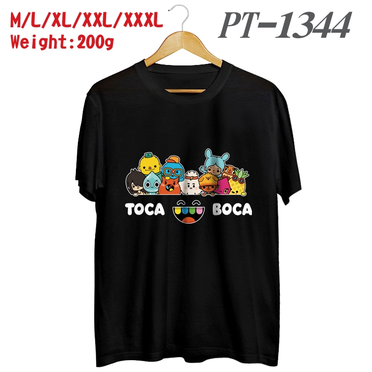 toca life world  Anime Cotton Color Book Print Short Sleeve T-Shirt from M to 3XL PT1344