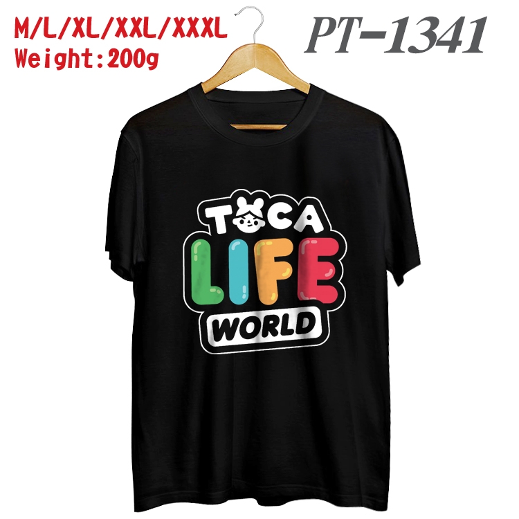 toca life world  Anime Cotton Color Book Print Short Sleeve T-Shirt from M to 3XL PT1341