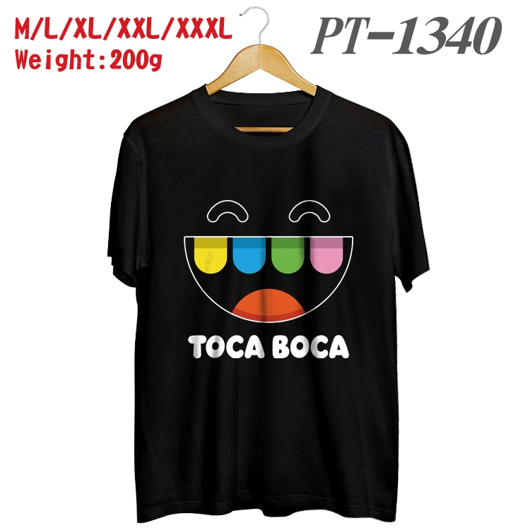 toca life world  Anime Cotton Color Book Print Short Sleeve T-Shirt from M to 3XL PT1340