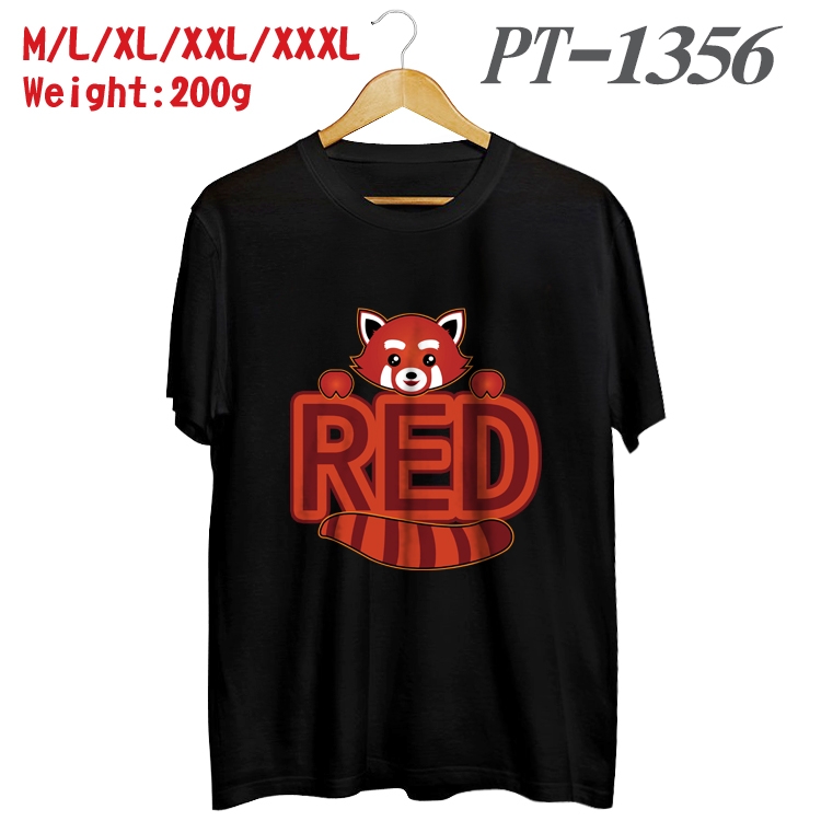 Turning Red Anime Cotton Color Book Print Short Sleeve T-Shirt from M to 3XL PT1356