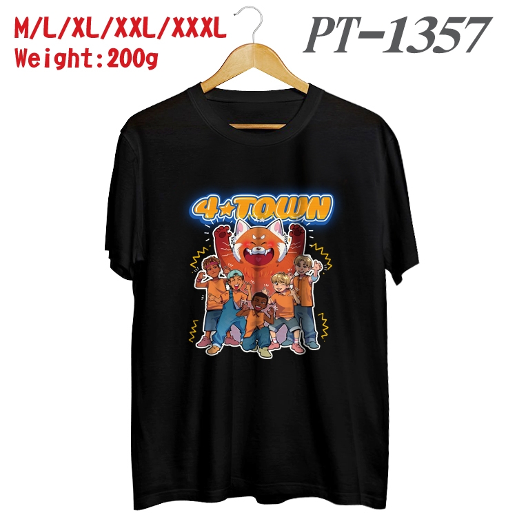 Turning Red Anime Cotton Color Book Print Short Sleeve T-Shirt from M to 3XL PT1357