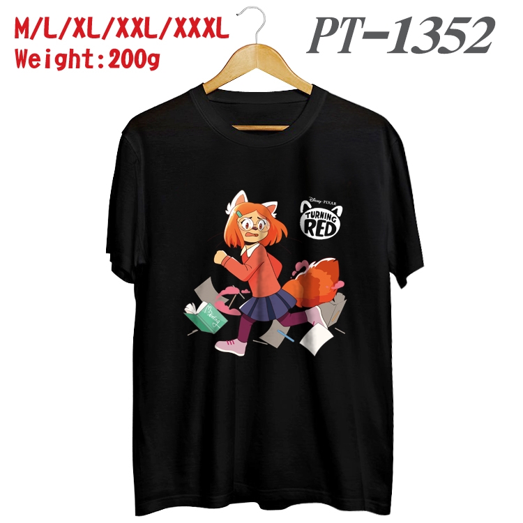 Turning Red Anime Cotton Color Book Print Short Sleeve T-Shirt from M to 3XL PT1352