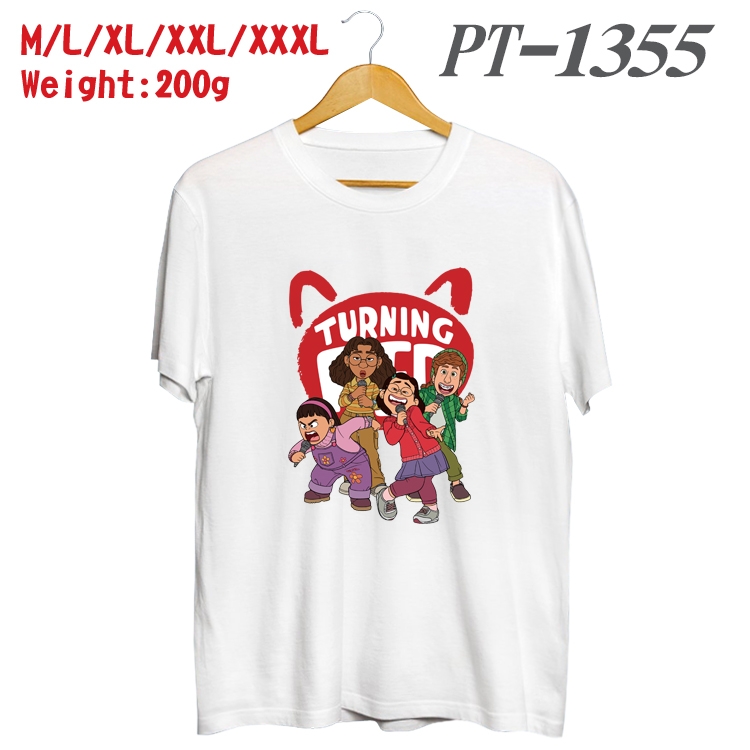 Turning Red Anime Cotton Color Book Print Short Sleeve T-Shirt from M to 3XL PT1355