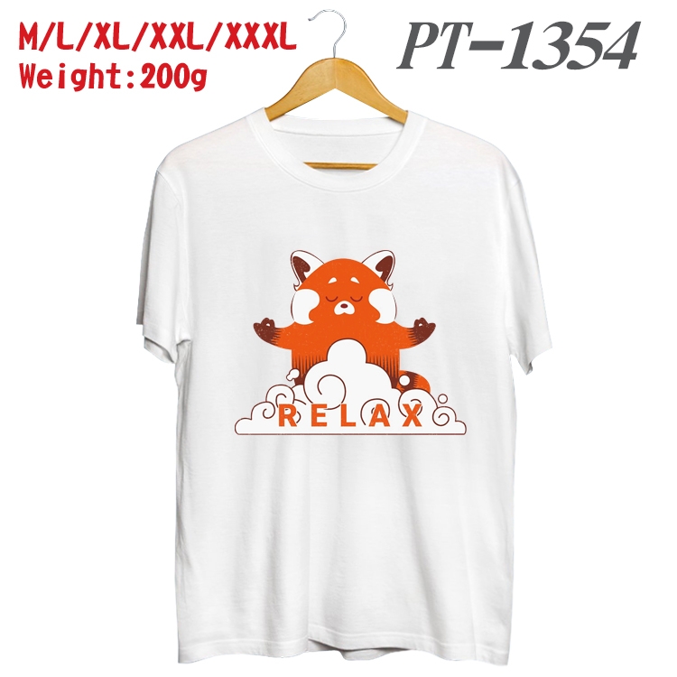 Turning Red Anime Cotton Color Book Print Short Sleeve T-Shirt from M to 3XL PT1354