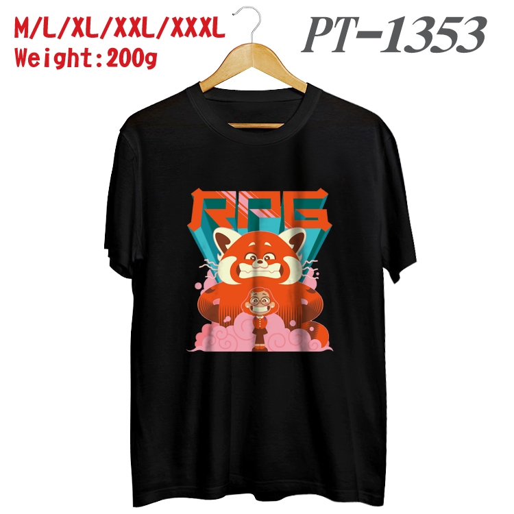 Turning Red Anime Cotton Color Book Print Short Sleeve T-Shirt from M to 3XL PT1353