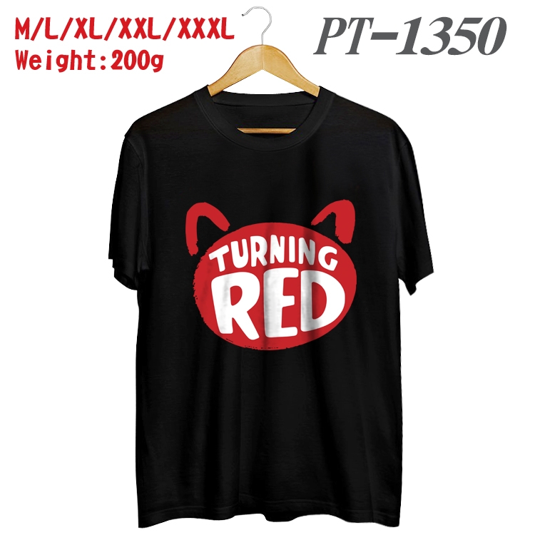 Turning Red Anime Cotton Color Book Print Short Sleeve T-Shirt from M to 3XL PT1350