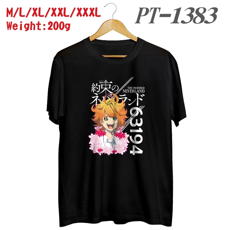 The Promised Neverla Anime Cotton Color Book Print Short Sleeve T-Shirt from M to 3XL PT1383