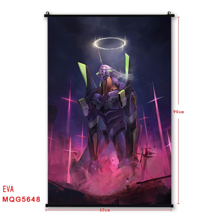 EVA Anime black Plastic rod Cloth painting Wall Scroll 60X90CM  MQG-5648