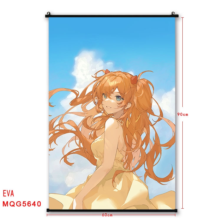 EVA Anime black Plastic rod Cloth painting Wall Scroll 60X90CM  MQG-5640