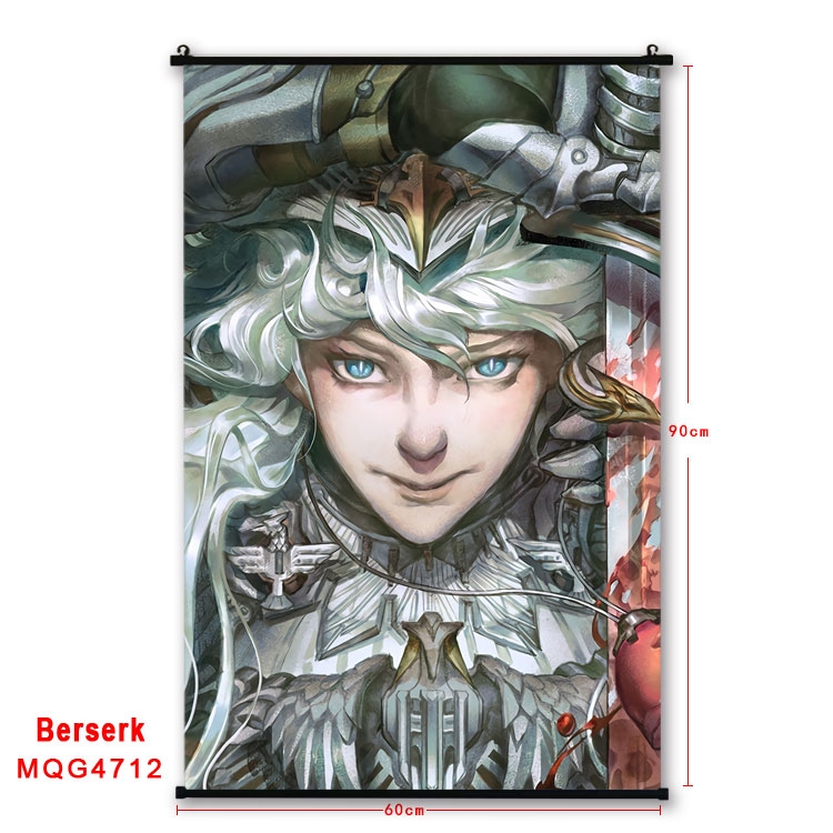 BERSERK Anime black Plastic rod Cloth painting Wall Scroll 60X90CM  MQG-4712