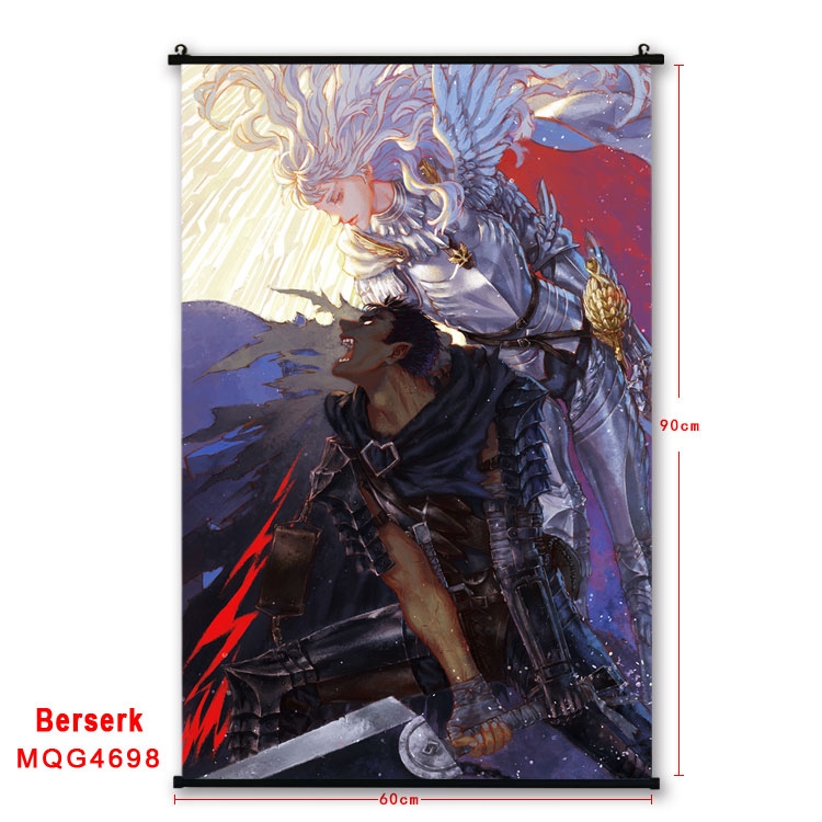 BERSERK Anime black Plastic rod Cloth painting Wall Scroll 60X90CM MQG-4698