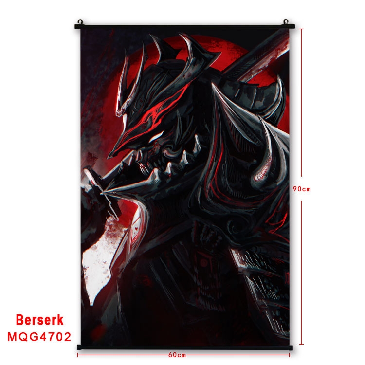 BERSERK Anime black Plastic rod Cloth painting Wall Scroll 60X90CM MQG-4702