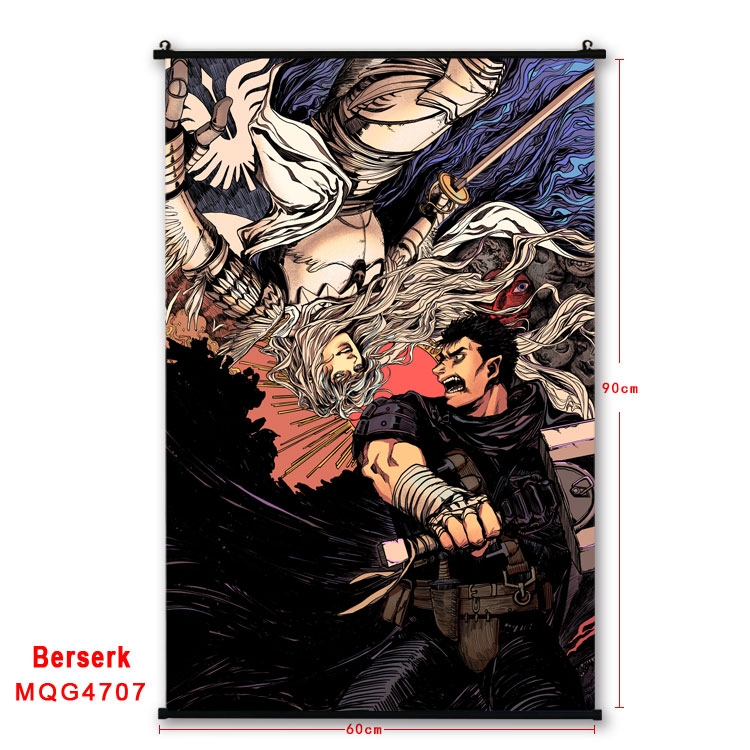 BERSERK Anime black Plastic rod Cloth painting Wall Scroll 60X90CM MQG-4707