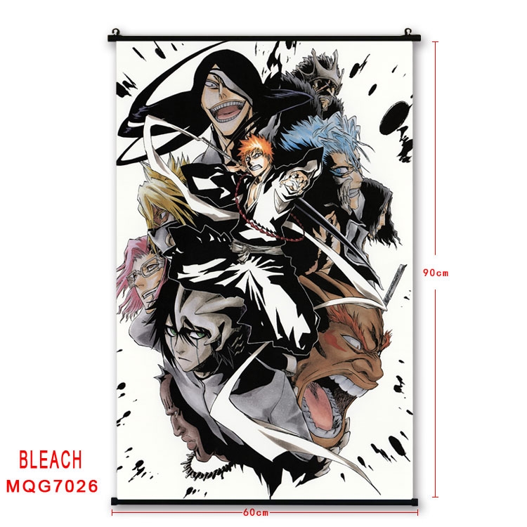 Bleach Anime black Plastic rod Cloth painting Wall Scroll 60X90CM  MQG-7026