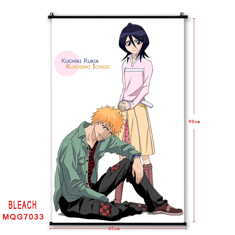 Bleach Anime black Plastic rod Cloth painting Wall Scroll 60X90CM MQG-7033