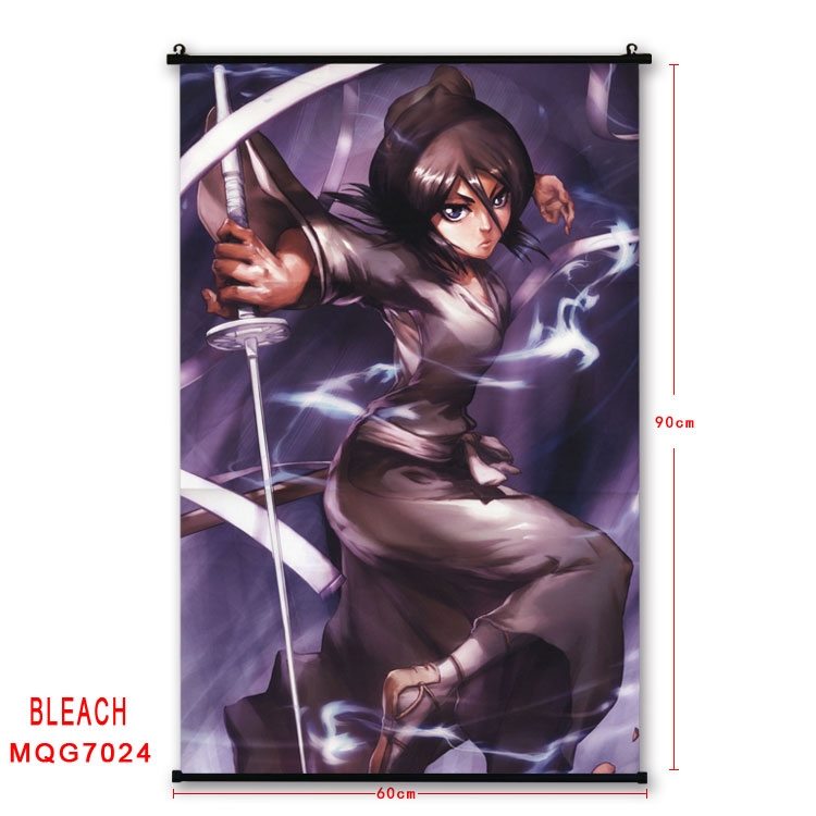 Bleach Anime black Plastic rod Cloth painting Wall Scroll 60X90CM MQG-7024