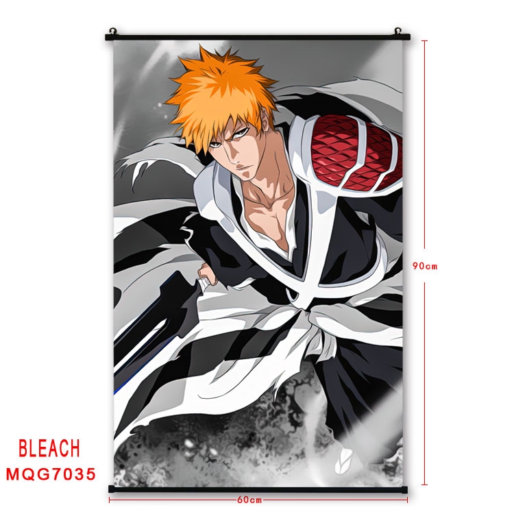 Bleach Anime black Plastic rod Cloth painting Wall Scroll 60X90CM  MQG-7035