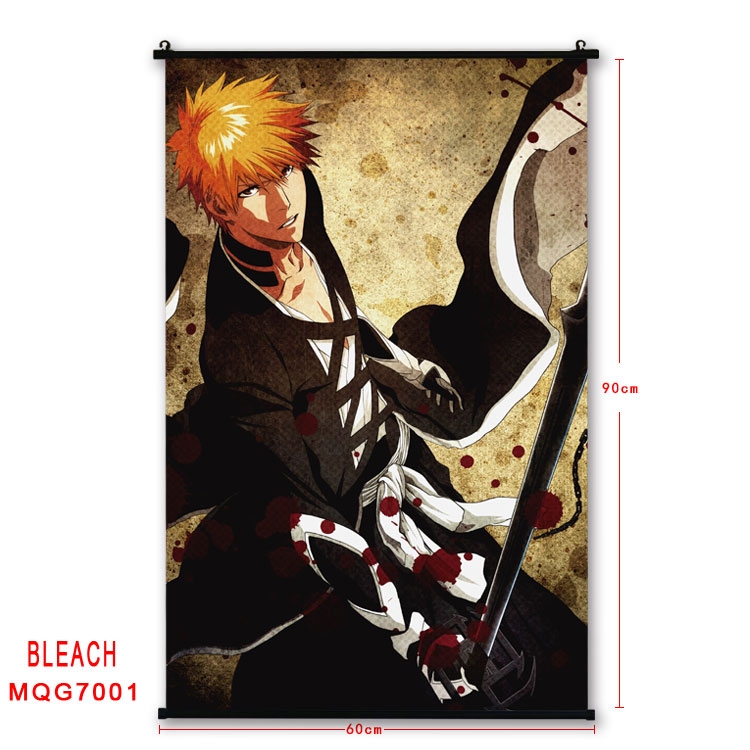 Bleach Anime black Plastic rod Cloth painting Wall Scroll 60X90CM MQG-7001