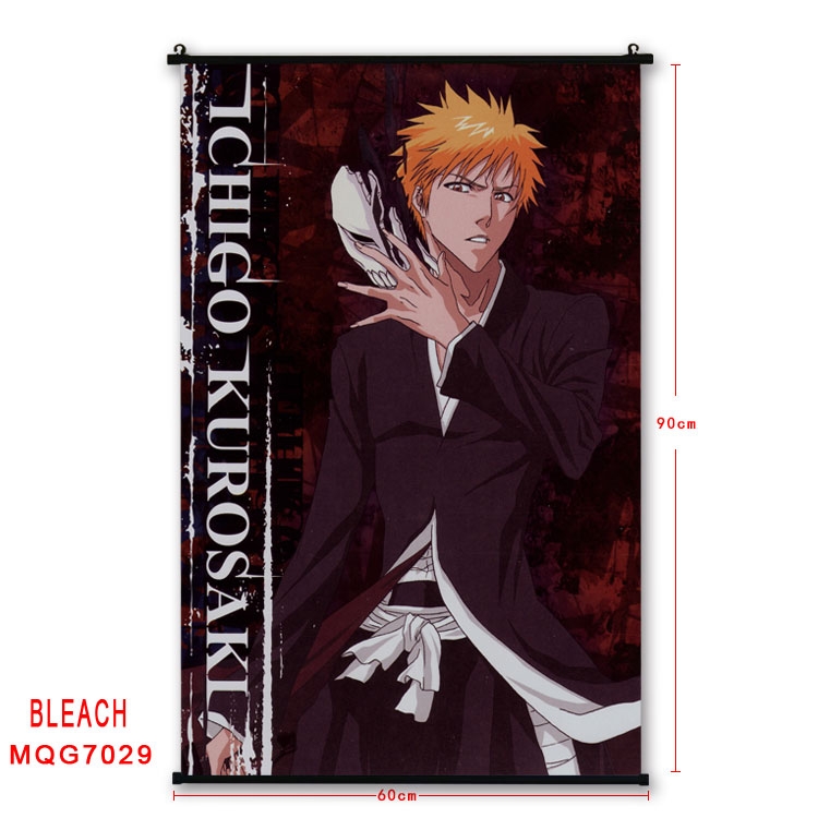 Bleach Anime black Plastic rod Cloth painting Wall Scroll 60X90CM MQG-7029