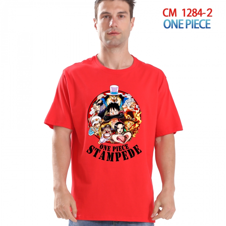 One Piece Printed short-sleeved cotton T-shirt from S to 4XL CM 1284 2