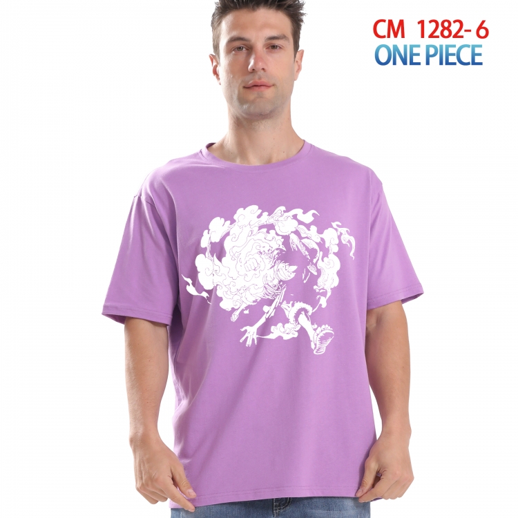 One Piece Printed short-sleeved cotton T-shirt from S to 4XL CM 1282 6
