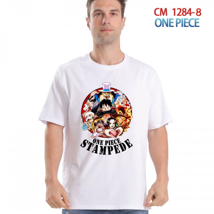 One Piece Printed short-sleeved cotton T-shirt from S to 4XL CM 1284 8